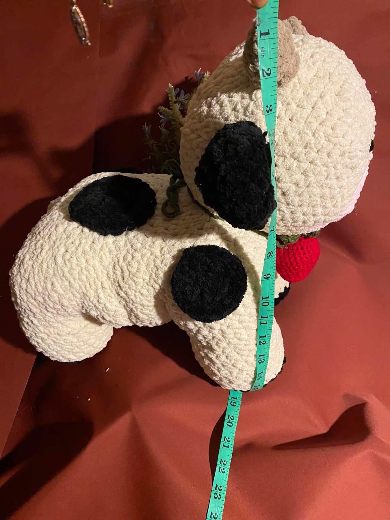 crochet handmade cow ! handmade gift for cow lover. soft cow, adorable and cute crochet cow